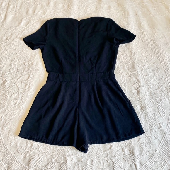 Like-New Black V-Neck Dressy Romper - Picture 7 of 8
